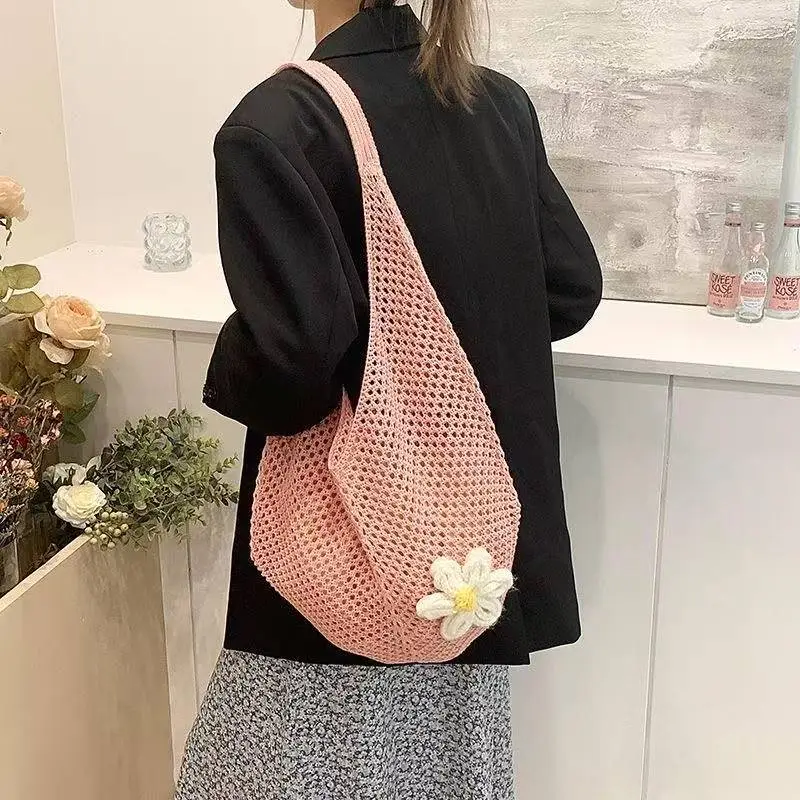 Korean-style Knitted Shoulder Tote Bag for Women — feature 8