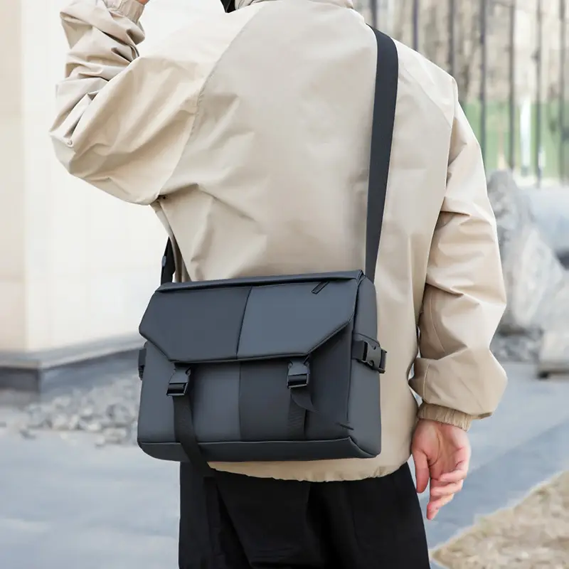 Men's Waterproof Oxford Crossbody Bag Large Capacity - Image 5