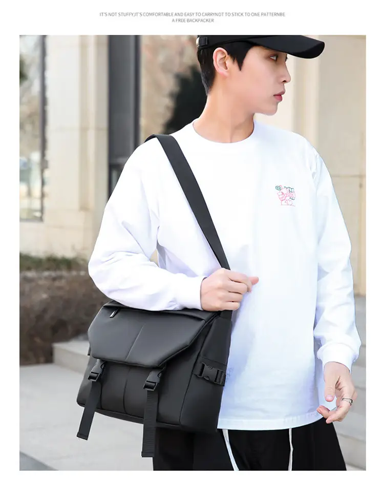 Men's Waterproof Oxford Crossbody Bag Large Capacity — feature 14