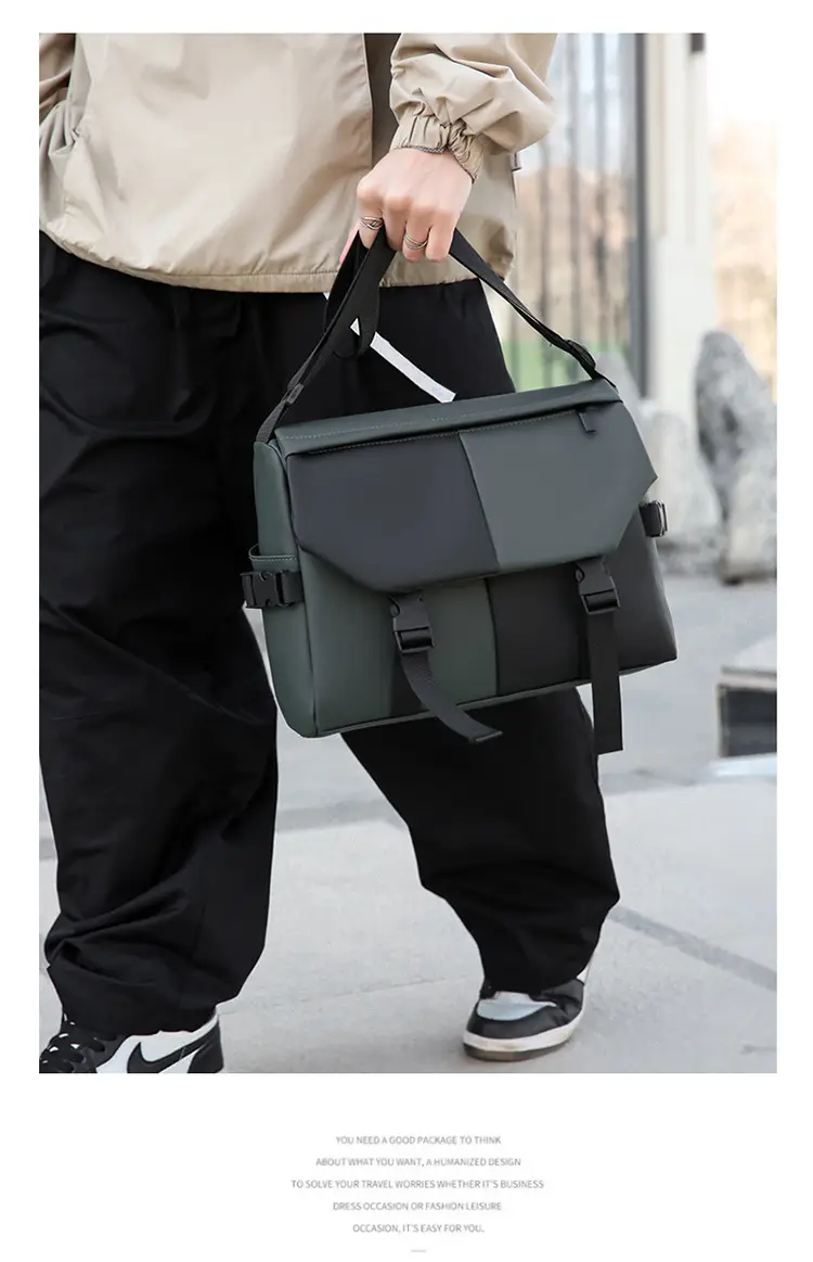 Men's Waterproof Oxford Crossbody Bag Large Capacity — feature 18