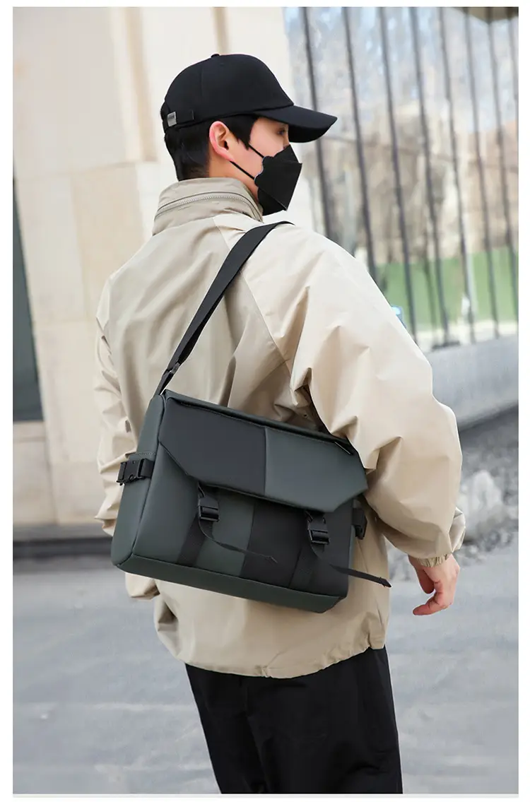 Men's Waterproof Oxford Crossbody Bag Large Capacity — feature 19