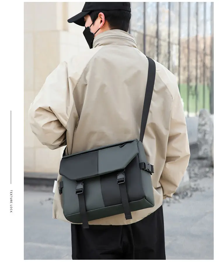 Men's Waterproof Oxford Crossbody Bag Large Capacity — feature 21