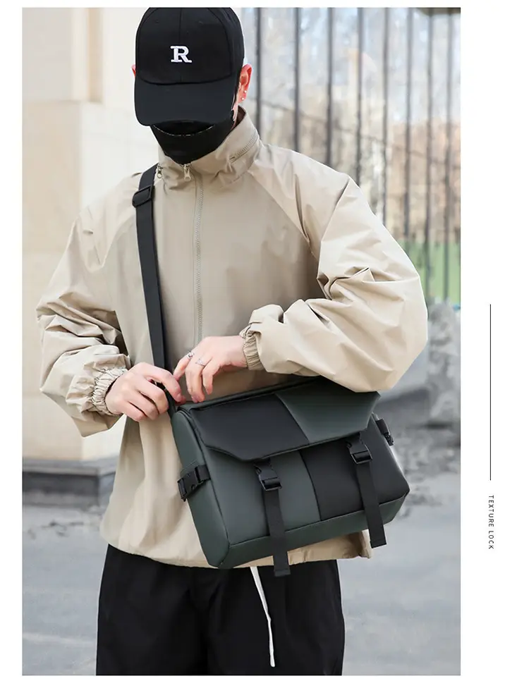 Men's Waterproof Oxford Crossbody Bag Large Capacity — feature 22