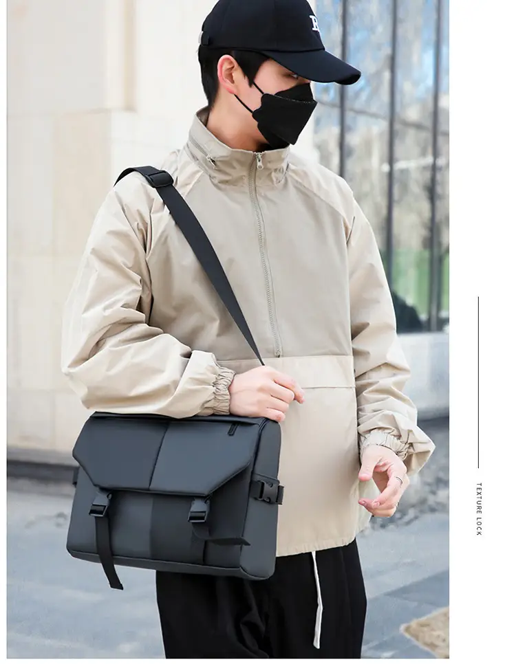 Men's Waterproof Oxford Crossbody Bag Large Capacity — feature 24