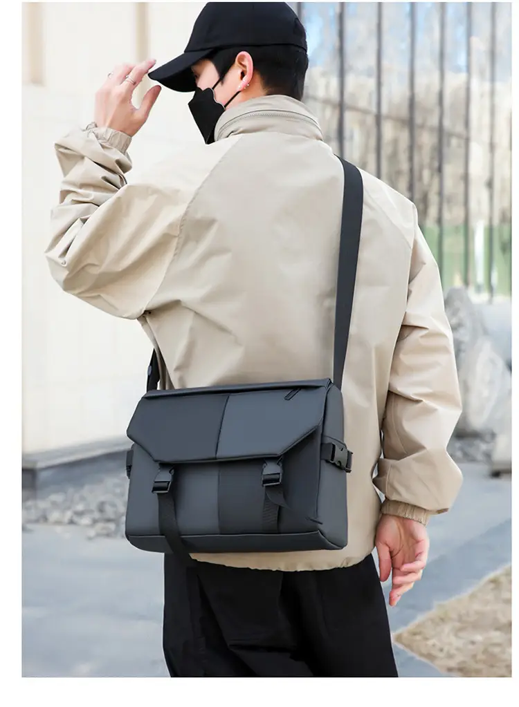 Men's Waterproof Oxford Crossbody Bag Large Capacity — feature 27