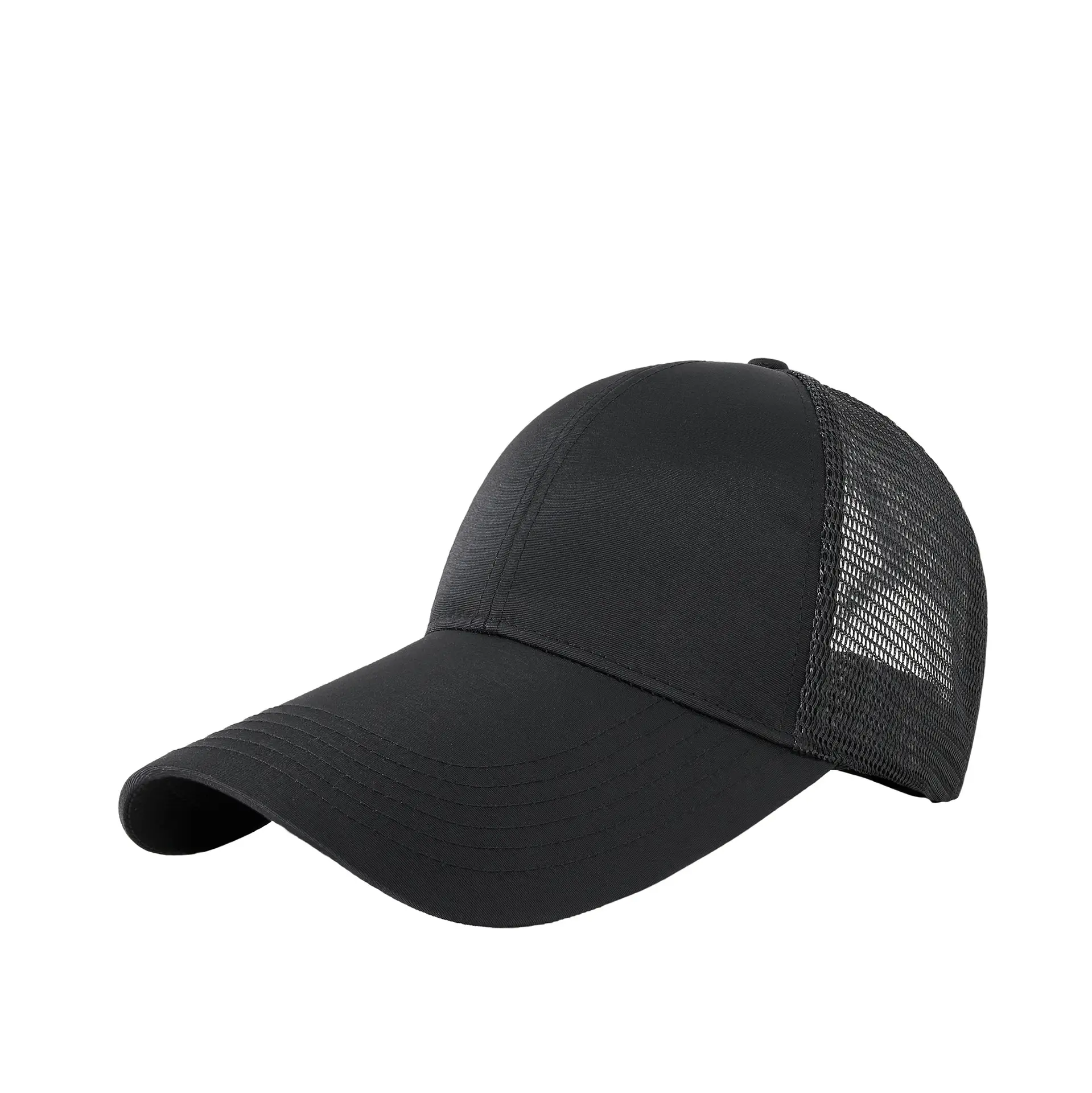 Black Mesh Baseball Cap with 11cm Long Bristle