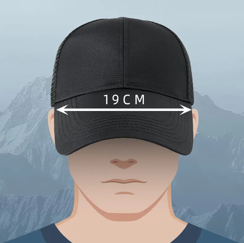 Black Mesh Baseball Cap with 11cm Long Bristle — feature 18