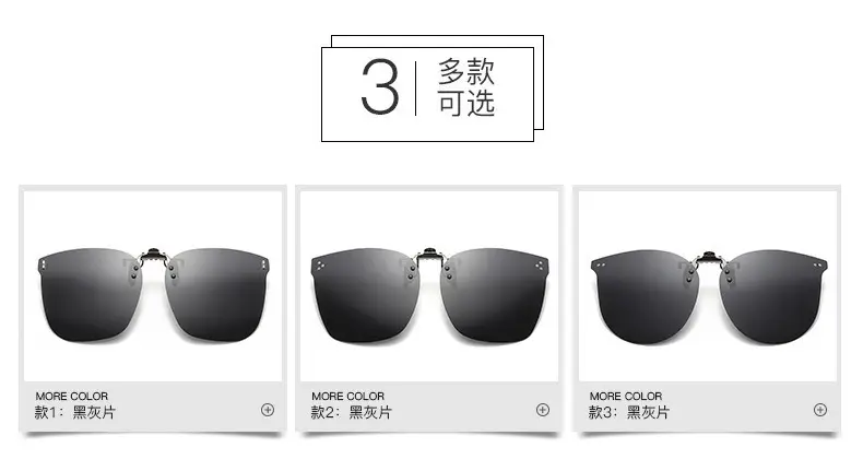 Ultra-Light Metal Clip-On Sunglasses Black β feature 15
