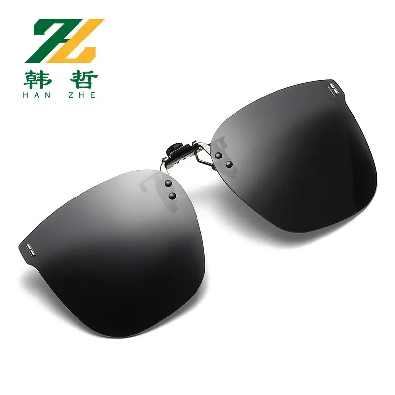 Ultra-Light Metal Clip-On Sunglasses Black
