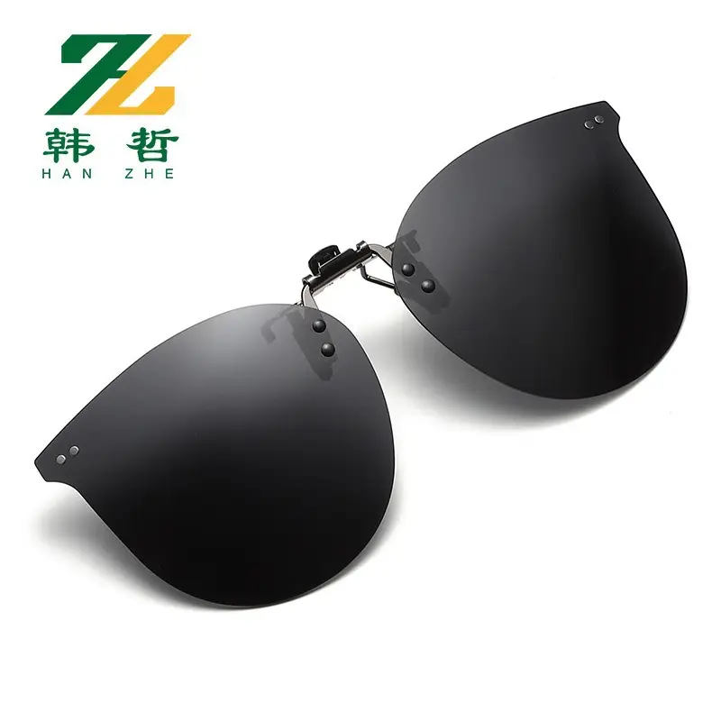 Ultra-Light Metal Clip-On Sunglasses Black - Image 2