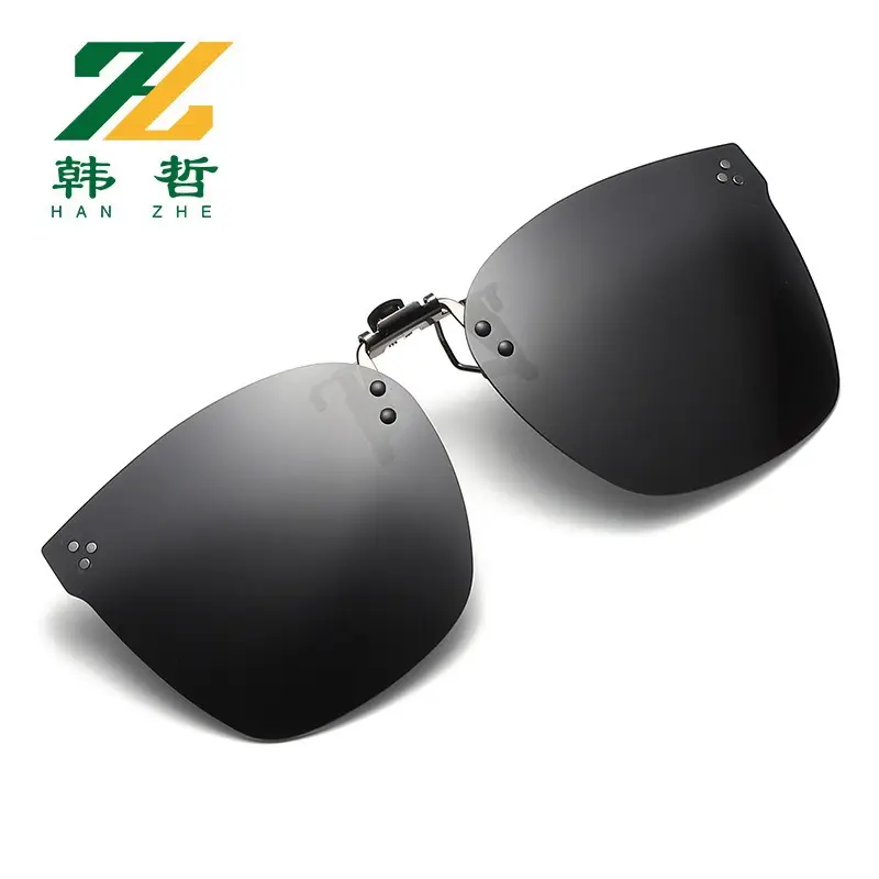 Ultra-Light Metal Clip-On Sunglasses Black - Image 3