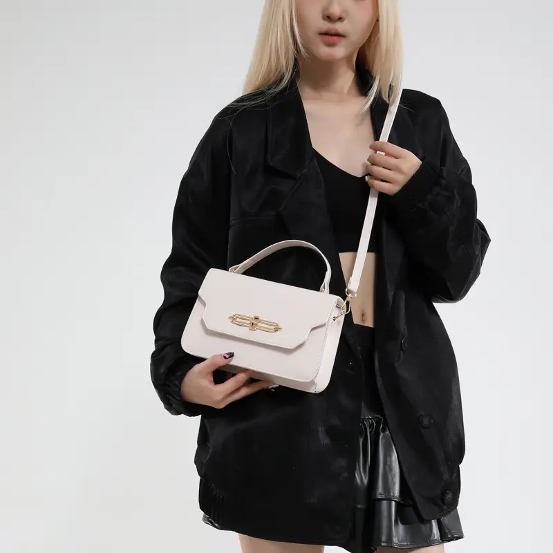 2025 Black Lock Buckle Crossbody Bag for Women
