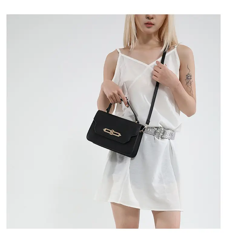 2025 Black Lock Buckle Crossbody Bag for Women — feature 13