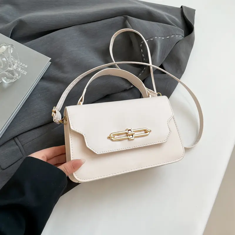 2025 Black Lock Buckle Crossbody Bag for Women