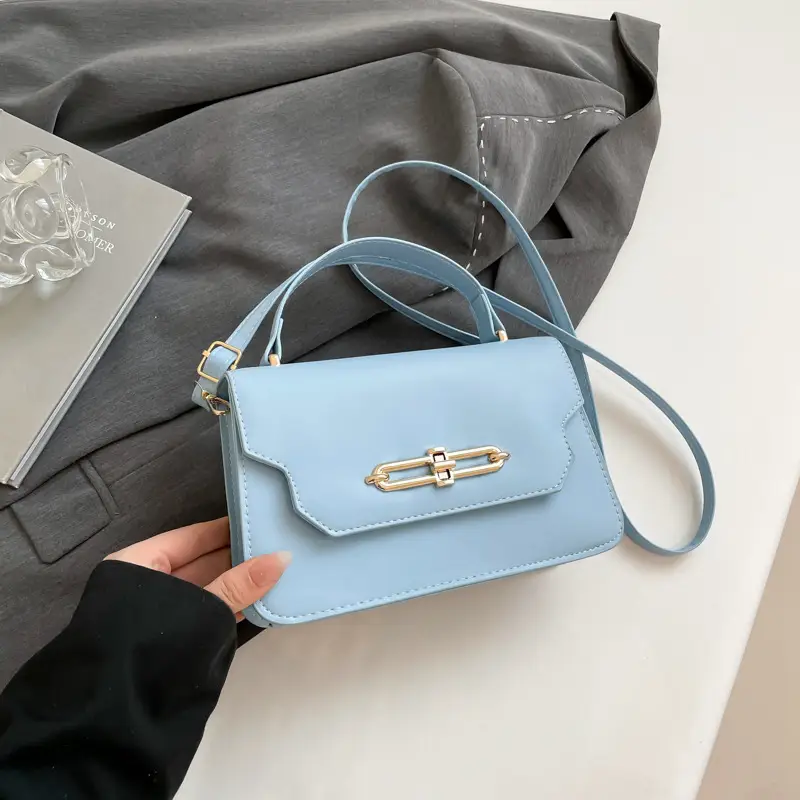 2025 Black Lock Buckle Crossbody Bag for Women