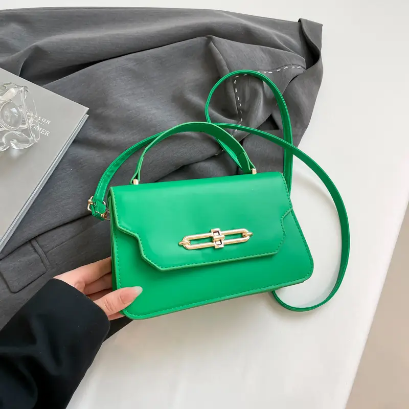 2025 Black Lock Buckle Crossbody Bag for Women