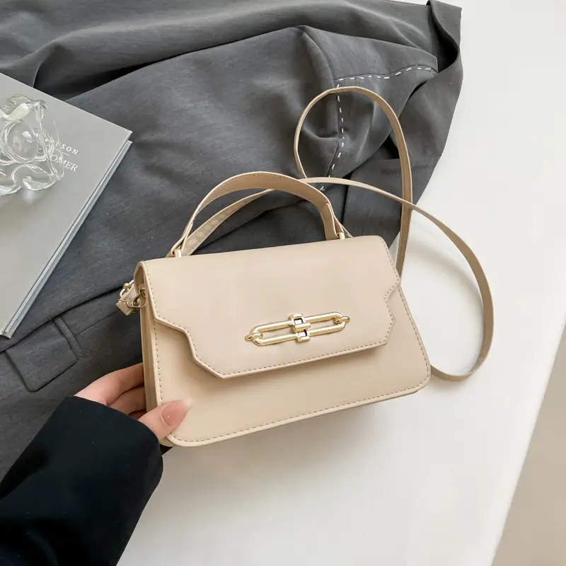 2025 Black Lock Buckle Crossbody Bag for Women