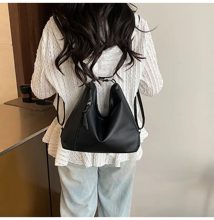 Black Retro Shoulder Crossbody Tote Bag for Women — feature 15