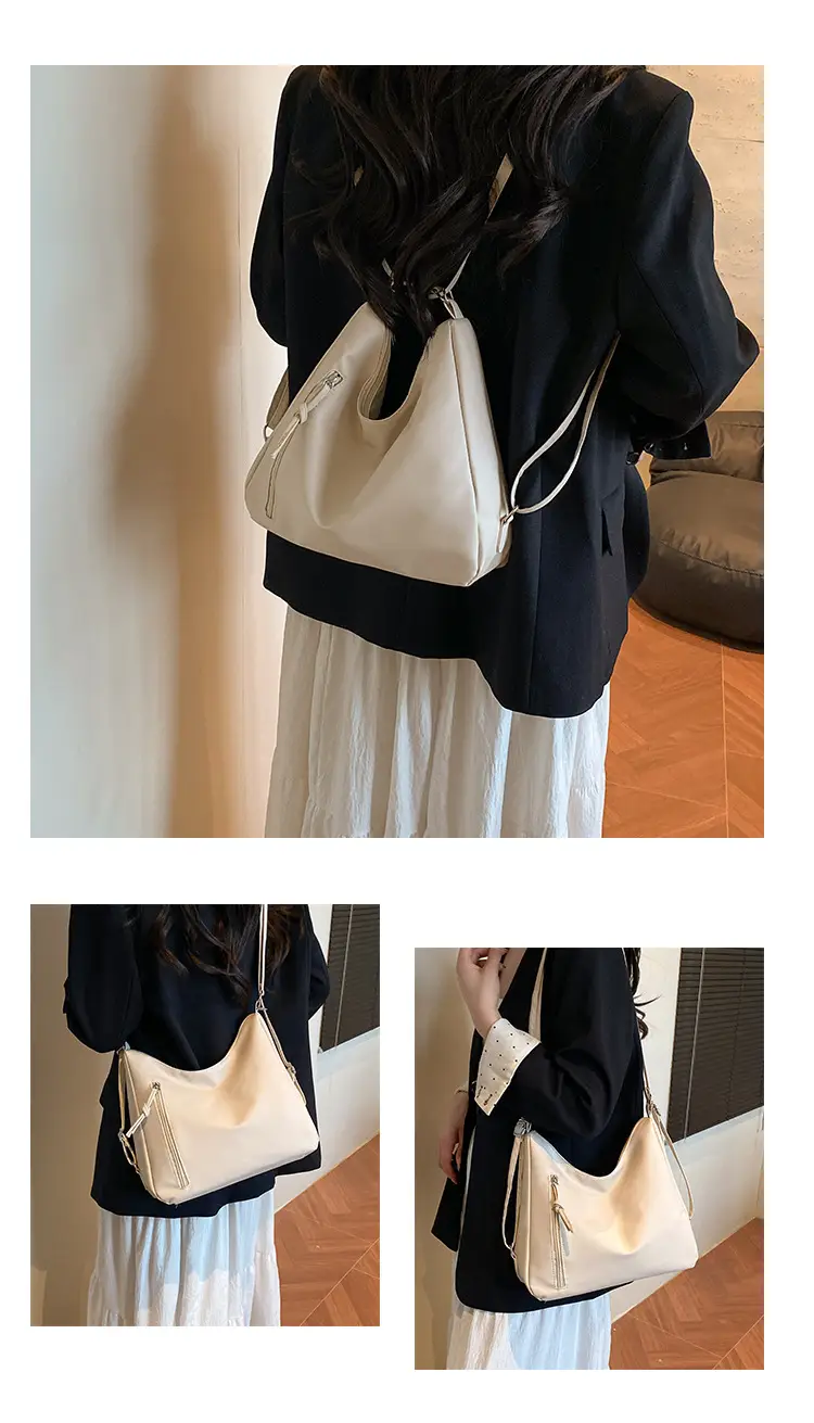 Black Retro Shoulder Crossbody Tote Bag for Women — feature 16