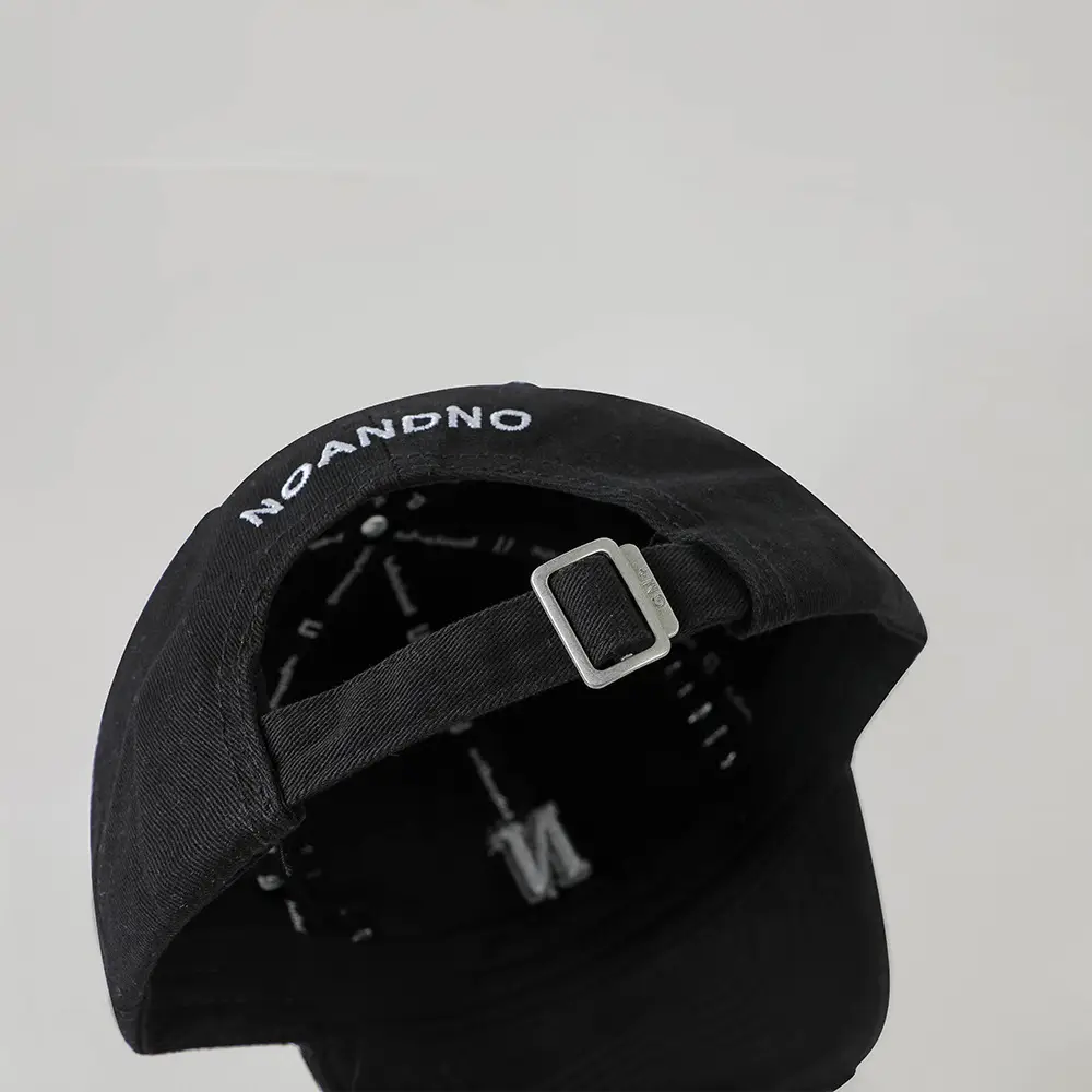 Black Korean Style Personalized Cap with Ripped Bristle - Image 11