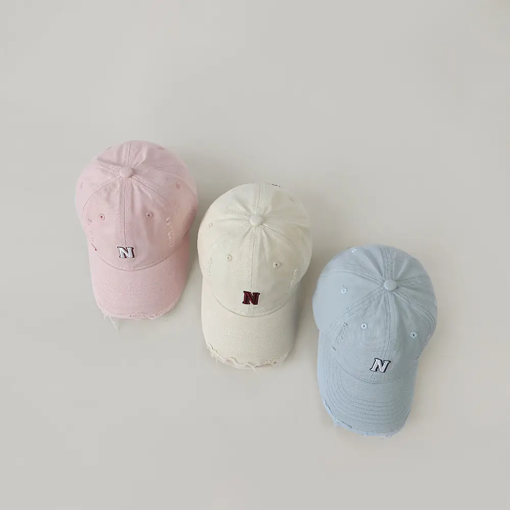 Black Korean Style Personalized Cap with Ripped Bristle — feature 4