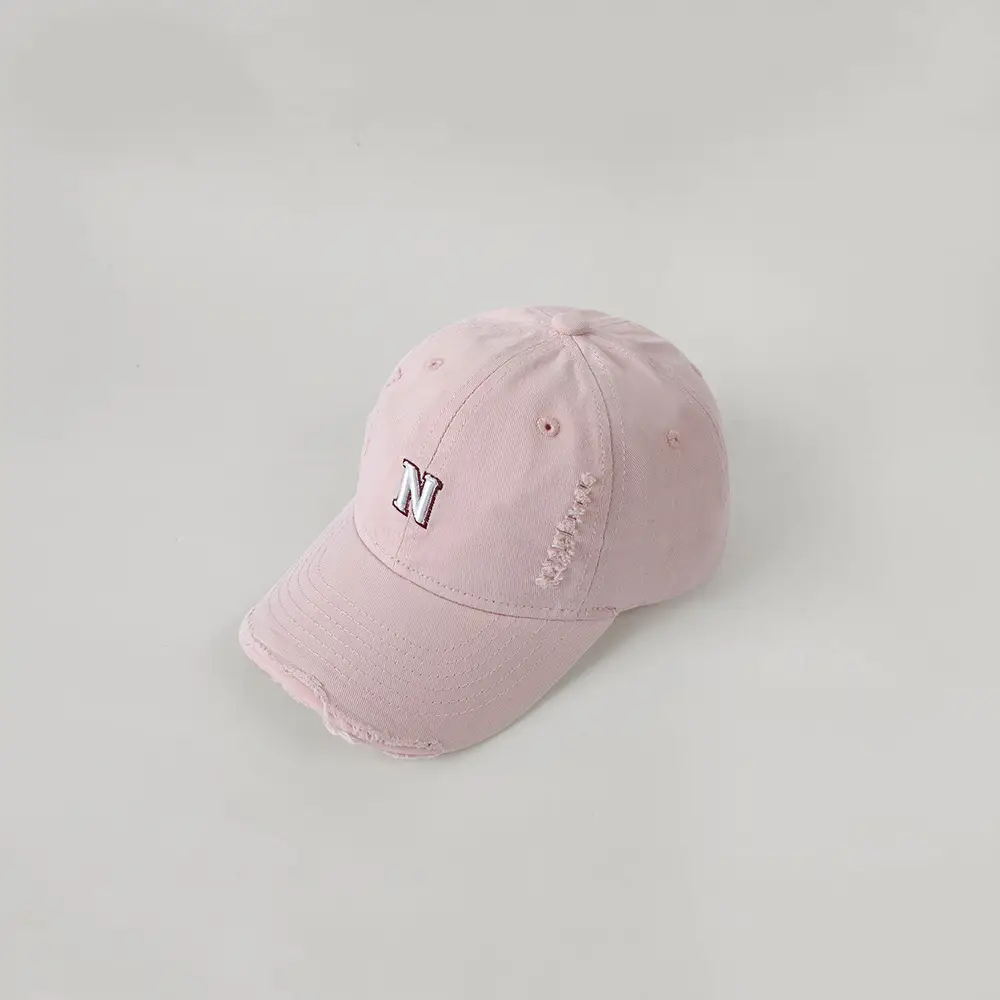 Black Korean Style Personalized Cap with Ripped Bristle — feature 9