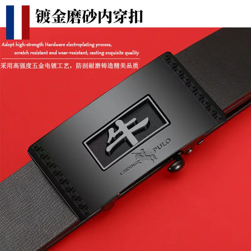 Paul 12 Zodiac Men's Belt Automatic Buckle Leather - Image 4