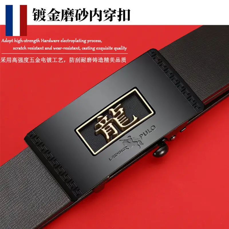 Paul 12 Zodiac Men's Belt Automatic Buckle Leather - Image 9