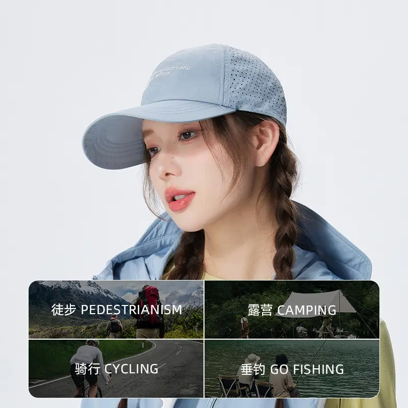 Men Women Breathable White Cap Summer Sunshade 8cm - Image 7