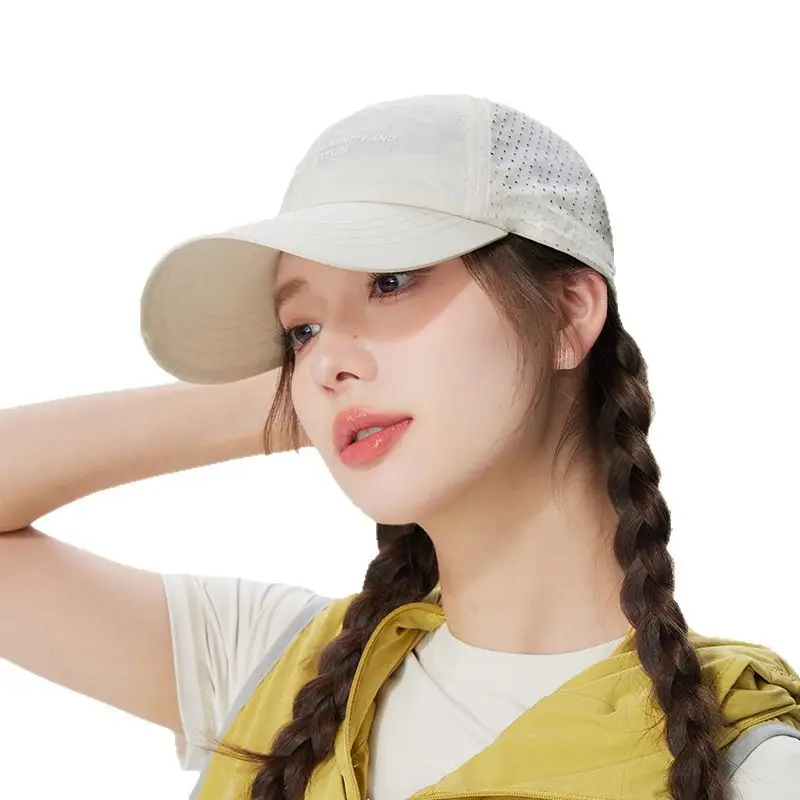 Men Women Breathable White Cap Summer Sunshade 8cm - Image 8