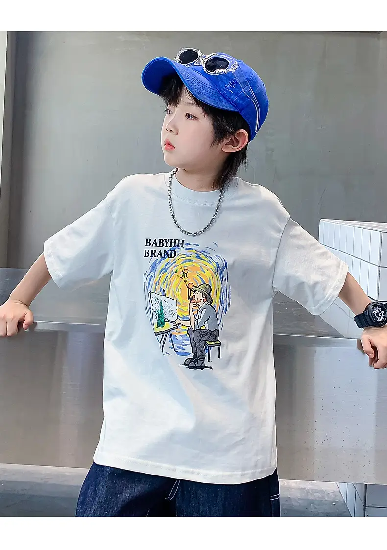 Boys Cartoon T-Shirt Blue Cap Summer Wear 2026 — feature 10