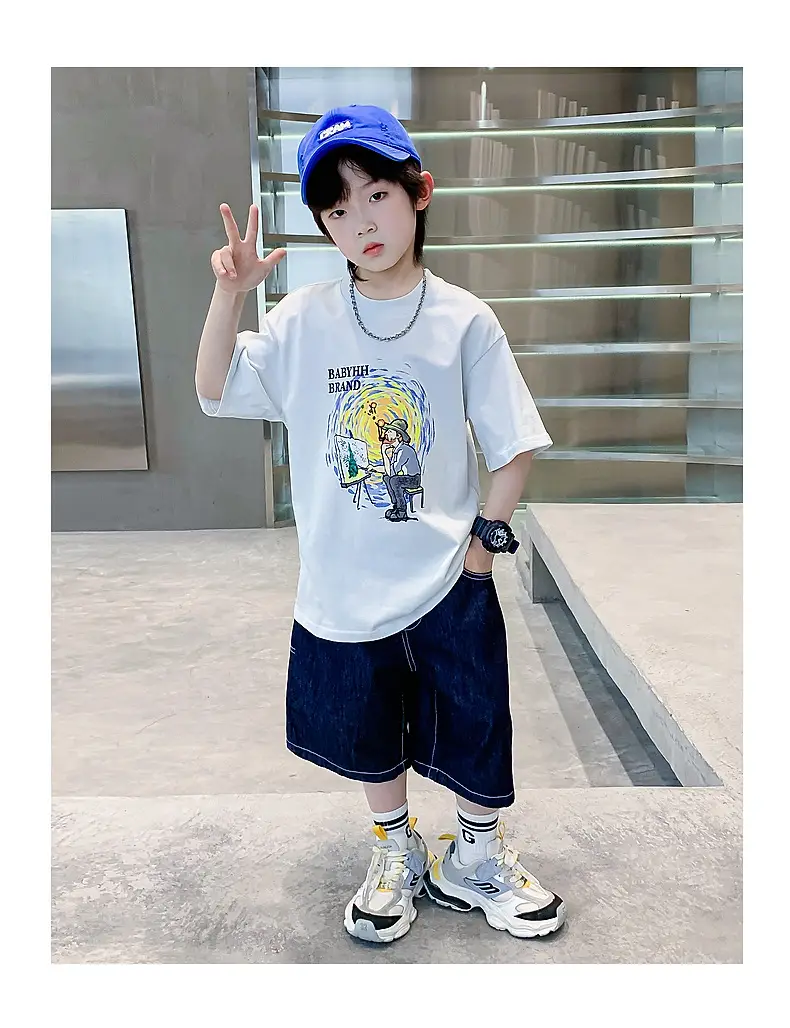 Boys Cartoon T-Shirt Blue Cap Summer Wear 2026 — feature 11
