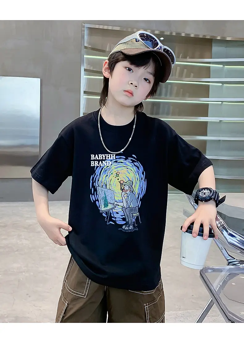 Boys Cartoon T-Shirt Blue Cap Summer Wear 2026 — feature 13