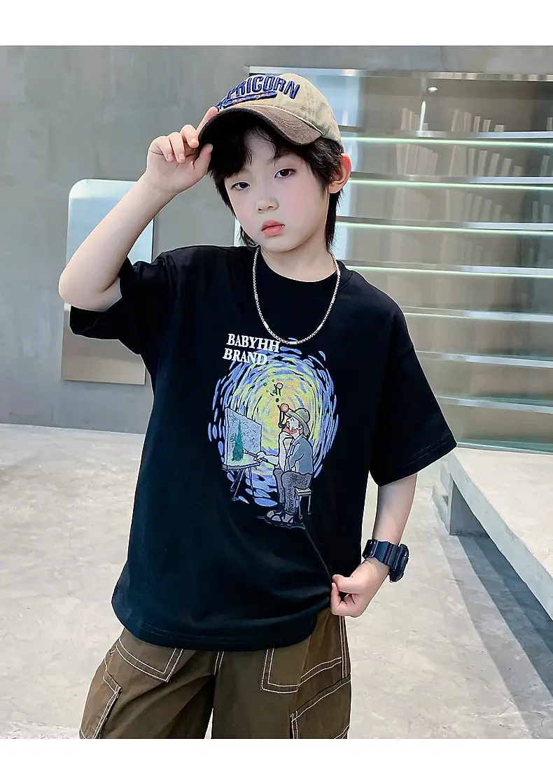 Boys Cartoon T-Shirt Blue Cap Summer Wear 2026 — feature 14
