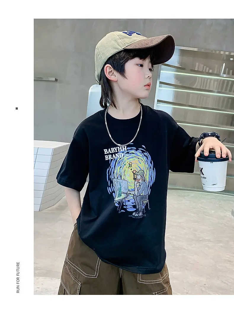 Boys Cartoon T-Shirt Blue Cap Summer Wear 2026 — feature 15