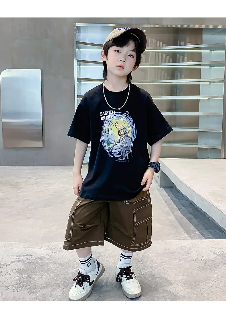 Boys Cartoon T-Shirt Blue Cap Summer Wear 2026 — feature 16