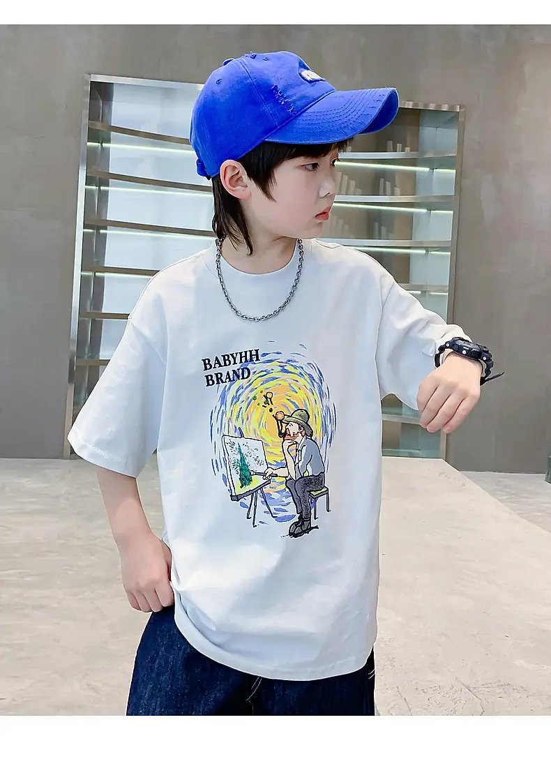 Boys Cartoon T-Shirt Blue Cap Summer Wear 2026 — feature 8