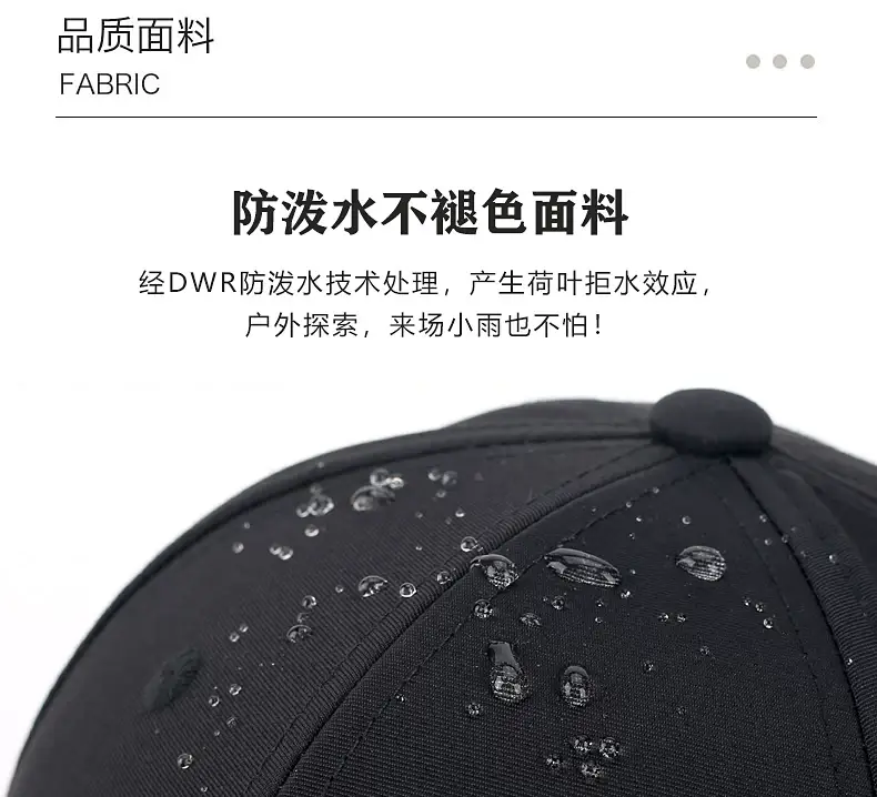 Men's Waterproof UV Sunscreen Cap Black — feature 4