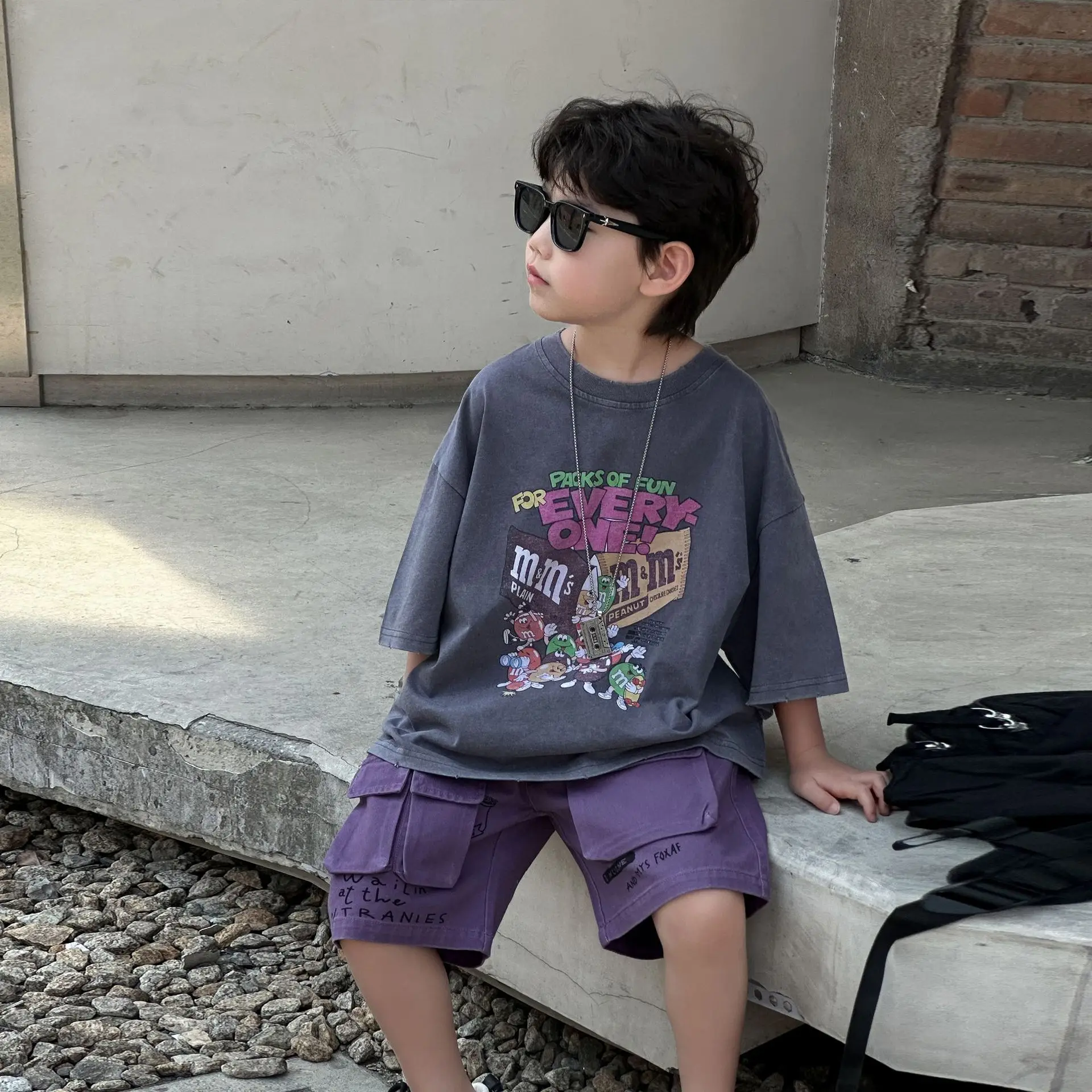 Boys Graphic T-Shirt Purple Shorts 2025 — feature 10