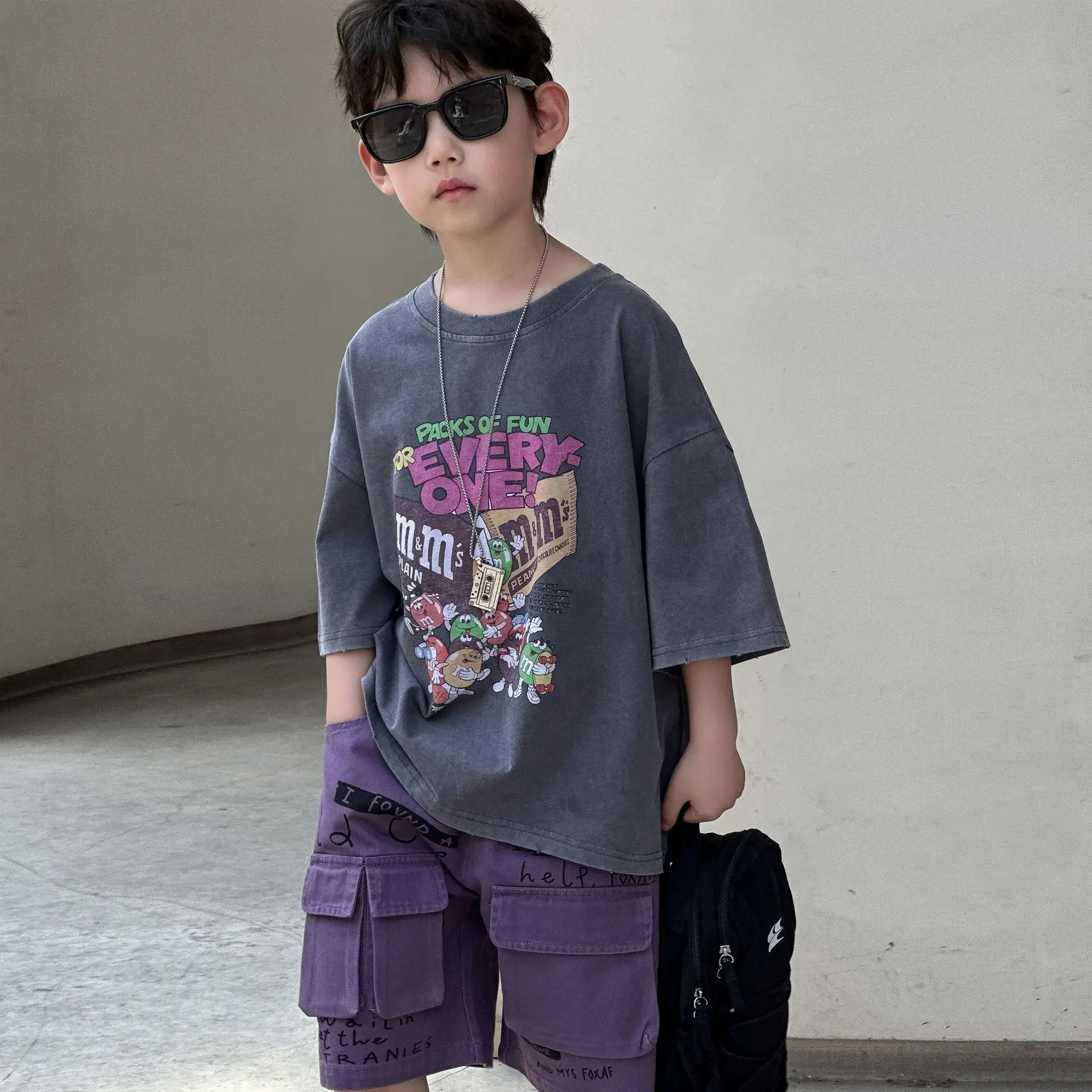 Boys Graphic T-Shirt Purple Shorts 2025 — feature 11