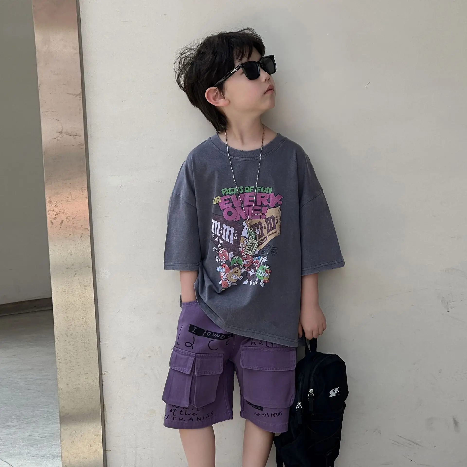 Boys Graphic T-Shirt Purple Shorts 2025 — feature 12