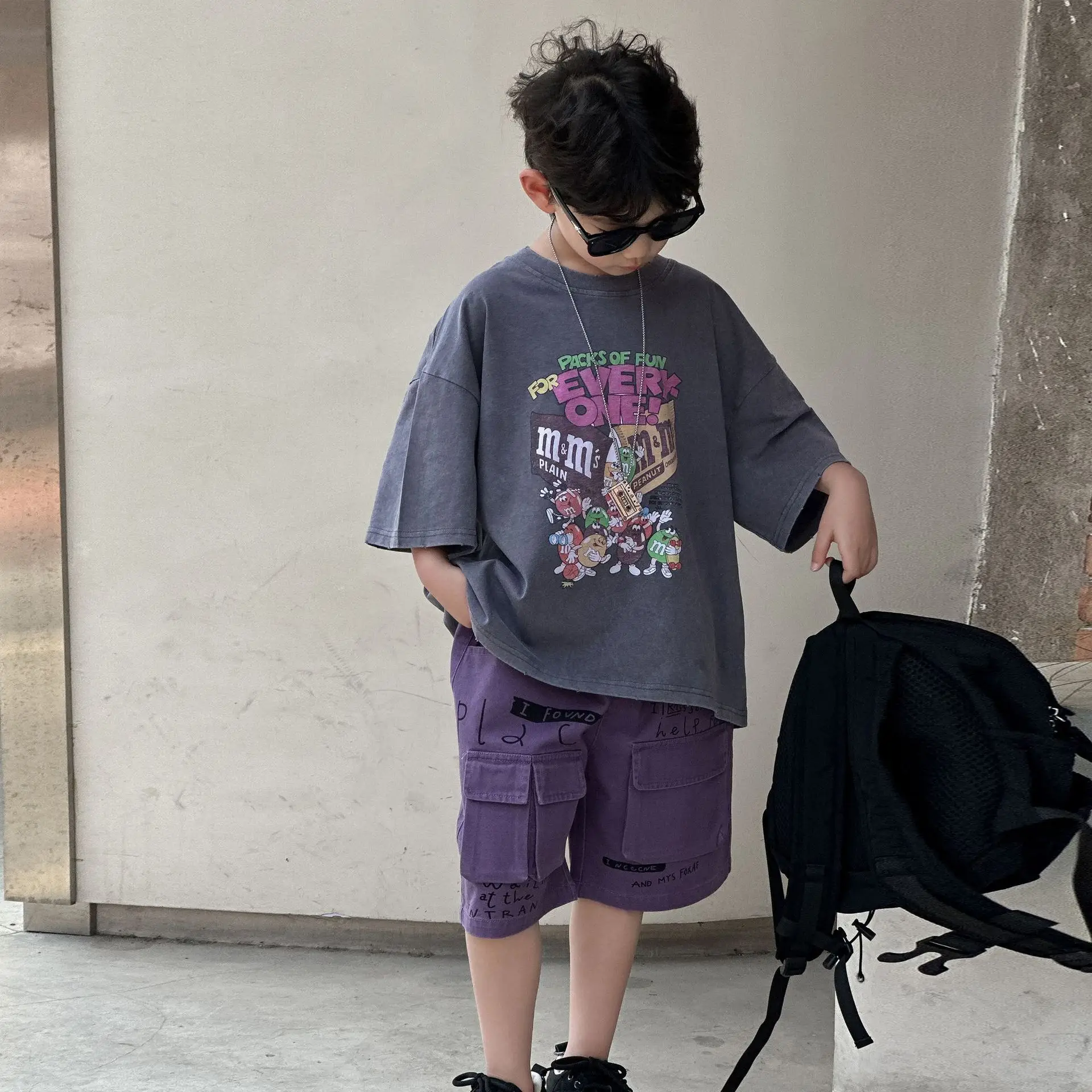 Boys Graphic T-Shirt Purple Shorts 2025 — feature 6