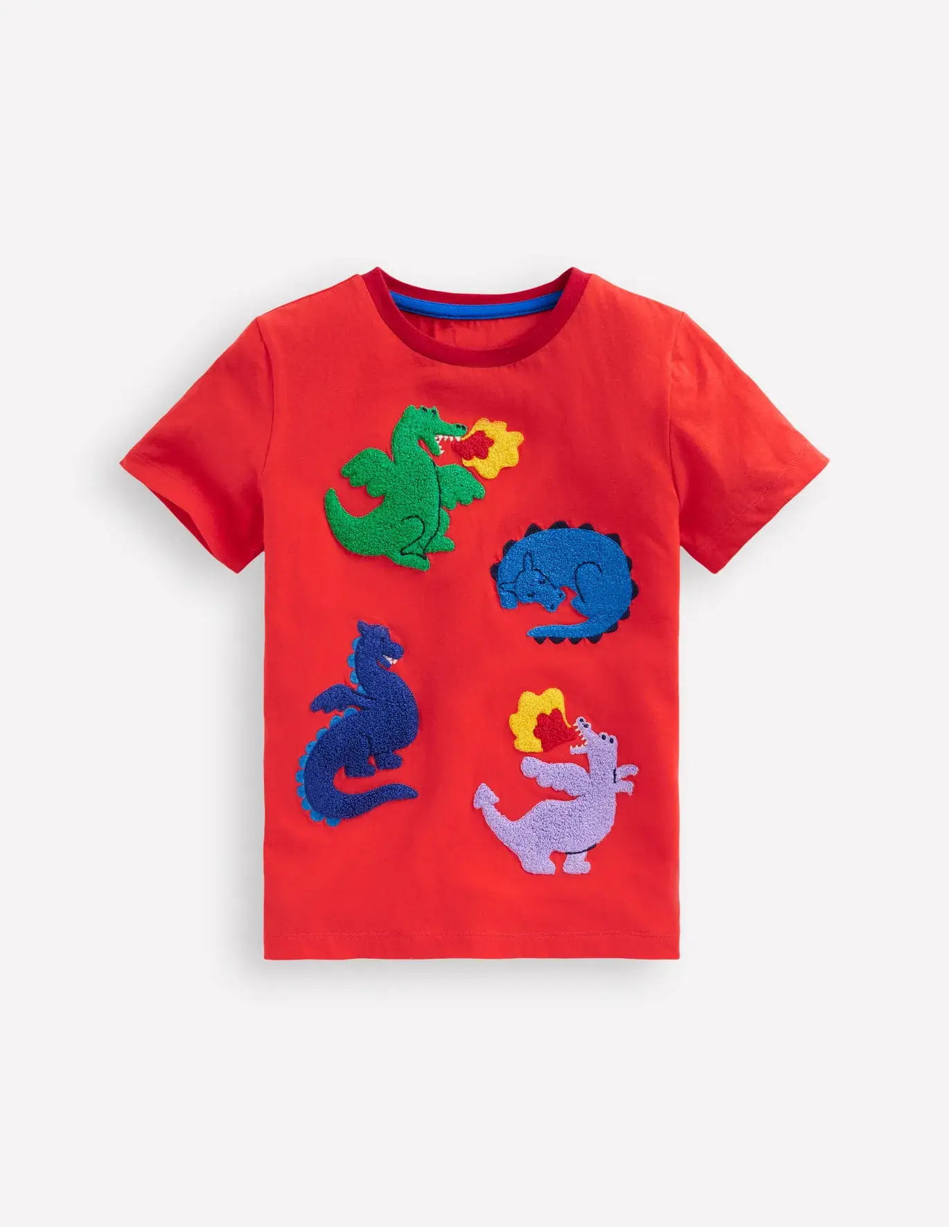 2025 Kids T-Shirt Red Blue Green Round Neck Short Sleeve