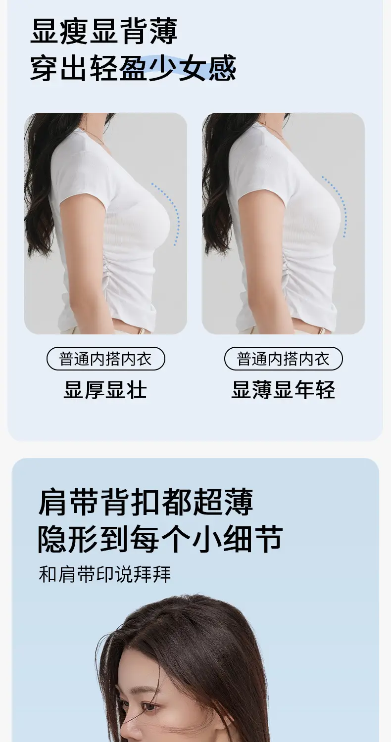 【Xing m Same Style】Foundation-Like Liquid Foundation with Seamless Underwear for Women, Thin Style, Small Chest Enhancement, Invisible Bra for Summer — feature 18