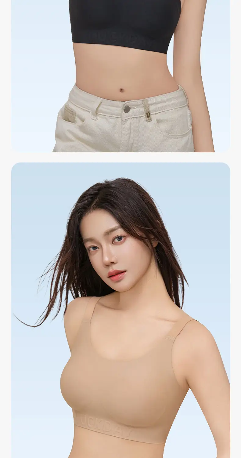 【Xing m Same Style】Foundation-Like Liquid Foundation with Seamless Underwear for Women, Thin Style, Small Chest Enhancement, Invisible Bra for Summer — feature 30