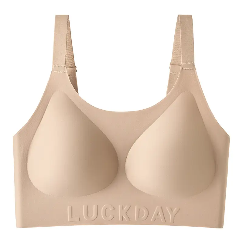 【Xing m Same Style】Foundation-Like Liquid Foundation with Seamless Underwear for Women, Thin Style, Small Chest Enhancement, Invisible Bra for Summer