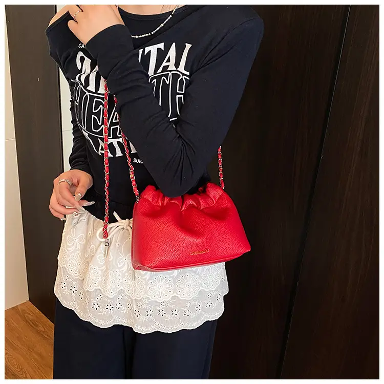 2025 Spring New Lychee Pattern Cloud Chain Women's Shoulder Crossbody Bag — feature 19