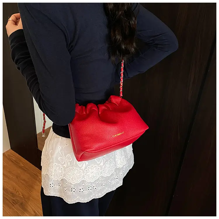 2025 Spring New Lychee Pattern Cloud Chain Women's Shoulder Crossbody Bag — feature 20
