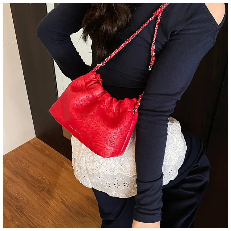 2025 Spring New Lychee Pattern Cloud Chain Women's Shoulder Crossbody Bag — feature 21