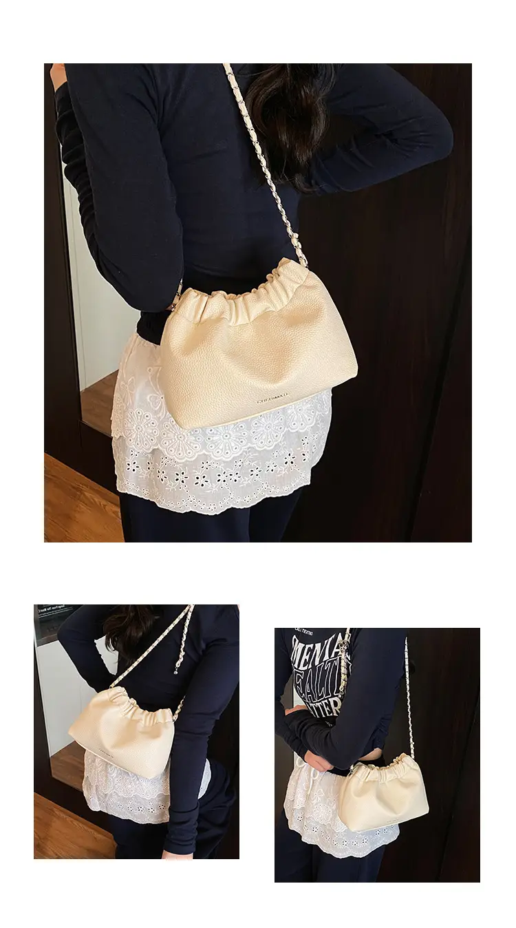 2025 Spring New Lychee Pattern Cloud Chain Women's Shoulder Crossbody Bag — feature 6